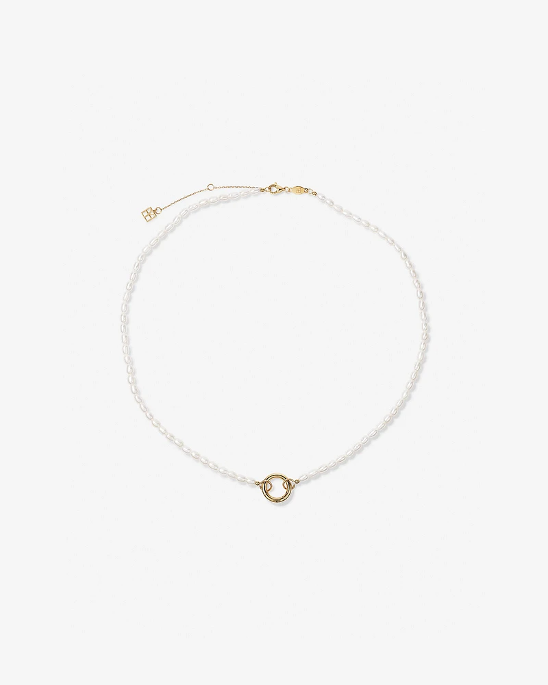 45cm (18") Cultured Freshwater Pearl Open Chain Necklace in 10kt Yellow Gold