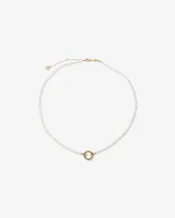 45cm (18") Cultured Freshwater Pearl Open Chain Necklace in 10kt Yellow Gold