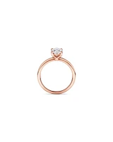 Carat TW Oval Laboratory-Grown Diamond Solitaire Engagement Ring in 14kt White Gold