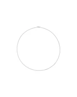 55cm (22") 1-1.5mm Width Fine Curb Chain Necklace in Sterling Silver