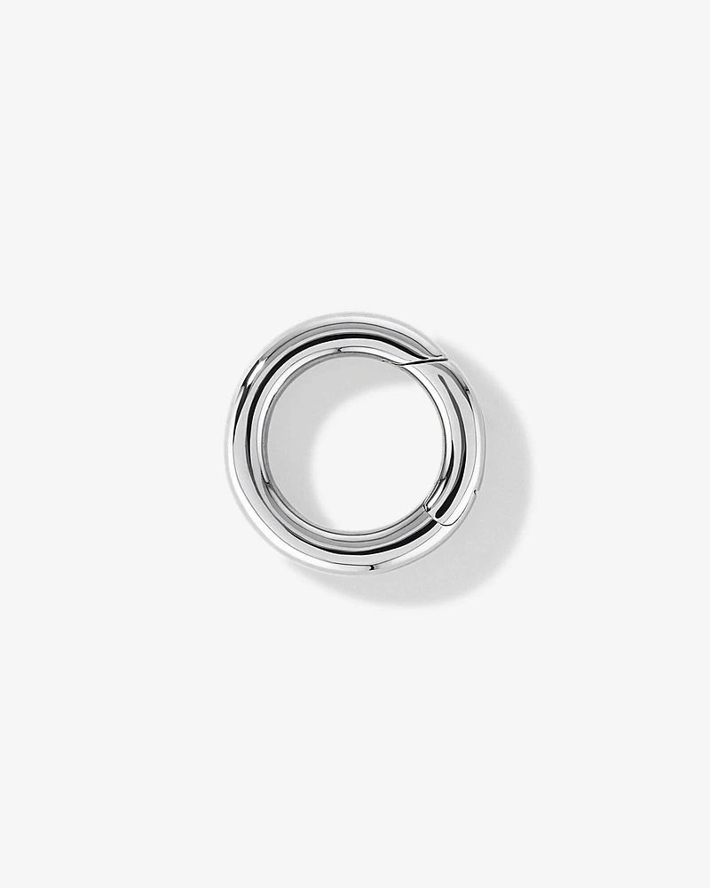 Polished Circle Pendant Connector in Sterling Silver