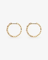 Bubble Huggie Earrings with Ruby and 0.52 Carat TW Diamonds in 14kt Yellow Gold