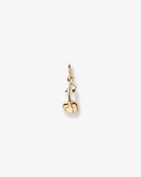 14mm Enamel Poppy Pendant in 10kt Yellow Gold