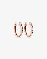Huggie Earrings with 0.25 Carat TW of Diamonds in 10kt Rose Gold