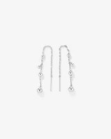 Bead Threader Earrings in Sterling Silver