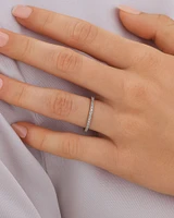 Wedding Band with Carat TW of Diamonds in 14kt White Gold