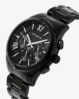 Men's Chronograph Watch in Black Tone Stainless Steel