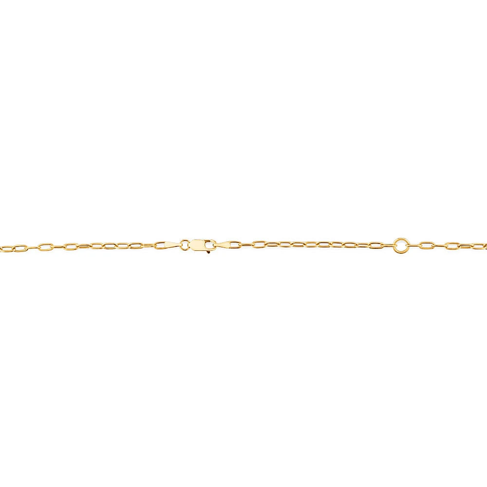 45cm (18”) 2mm-2.5mm Width Hollow Paperclip Chain in 10kt Yellow Gold