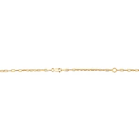 45cm (18”) 2mm-2.5mm Width Hollow Paperclip Chain in 10kt Yellow Gold