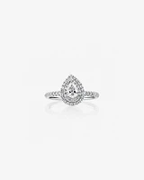Double Halo Ring with 0.71 Carat TW of Diamonds in 18kt Gold