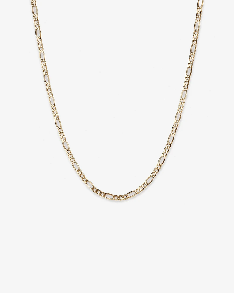 50cm (20") Hollow Figaro Chain in 10kt Yellow Gold