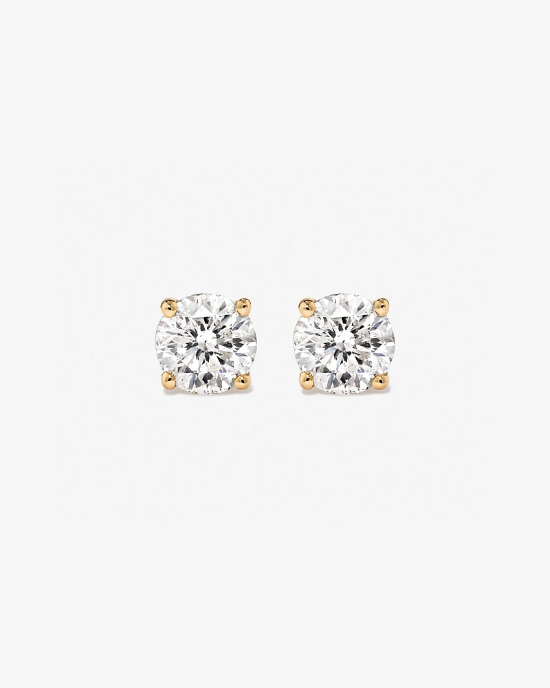 Carat TW Diamond Solitaire Stud Earrings in 18kt Gold