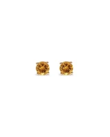Citrine Birthstone Studs in 10kt Yellow Gold