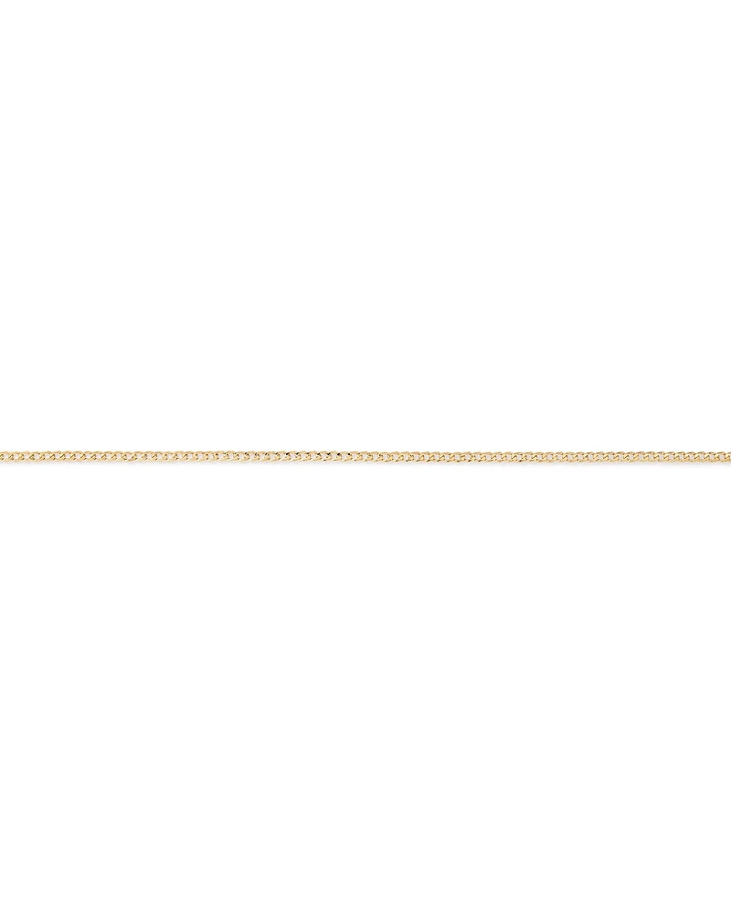 Chaîne semi-solide à maillons gourmette de 55 cm (22 po), largeur de 3,9 mm, en or jaune 10 ct