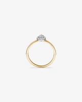 0.15 Carat TW Marquise Cluster Diamond Promise Ring in 10kt Yellow and White Gold