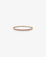 Bubble Bangle with Ruby and 1.03 Carat TW Diamonds in 14kt Yellow Gold