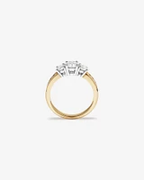 1.50 Carat TW 3 Stone Signature 101 Diamond Ring in 14kt Yellow and White Gold