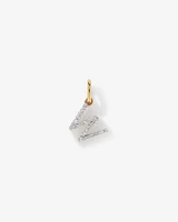Diamond Letter W Initial Pendant in 10kt Yellow Gold