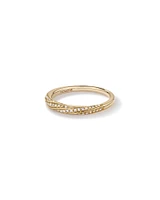 0.15 Carat TW Diamond Twisted Wedding Band in 14kt Yellow Gold