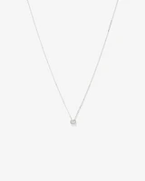 0.28 Carat TW Multistone Emerald Cut Diamond Pendant in 10kt White Gold