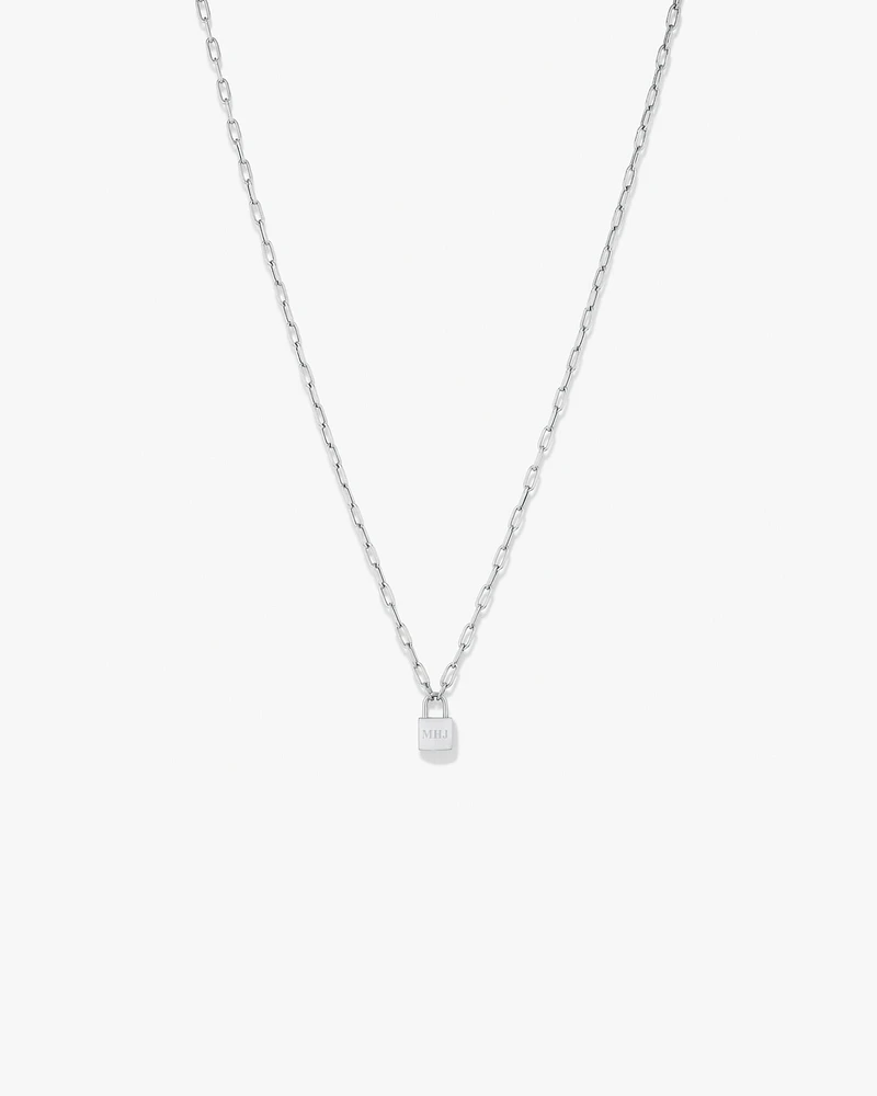 Signature Lock Necklace in Sterling Silver