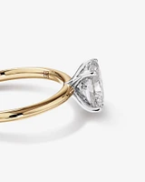 Carat TW Oval Laboratory-Grown Diamond Solitaire Engagement Ring in 14kt White Gold
