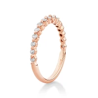 Wedding Ring with 0.34 Carat TW of Diamonds in 14kt Rose Gold