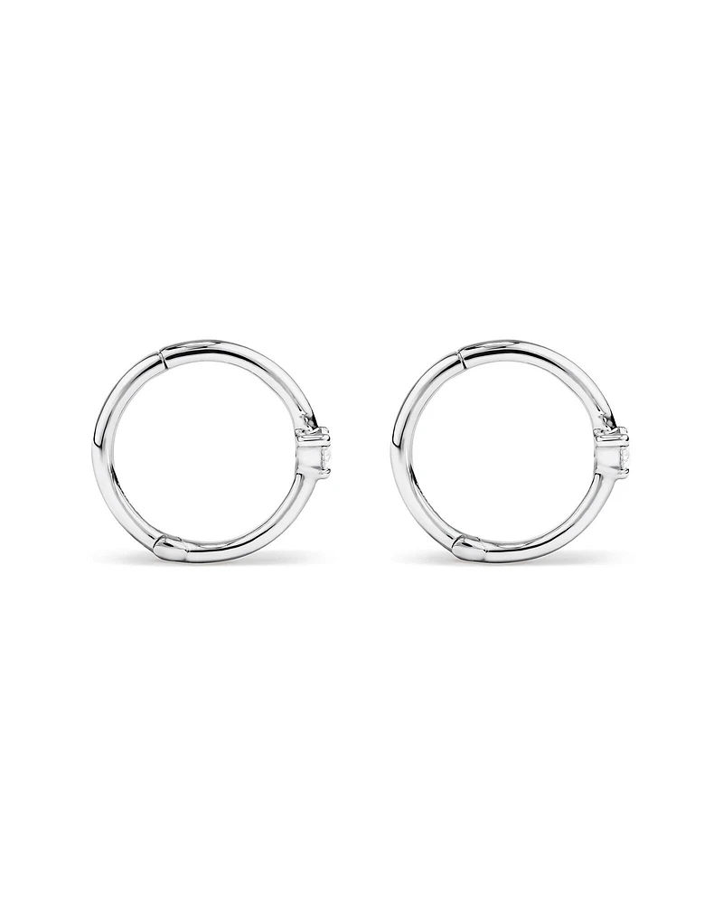 Diamond Accent Sleeper Earrings in 10kt White Gold
