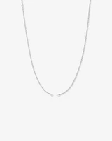 50cm (20") Fine Belcher Open Pendant Chain in Sterling Silver