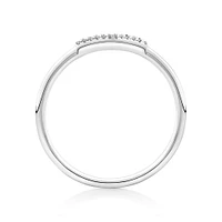 Arrow Ring with Diamonds in Sterling Silver