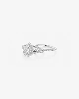 Bridal Set with 1 Carat TW of Diamonds in 14kt White Gold