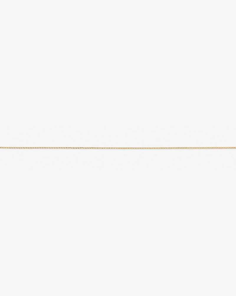 50cm (20") 1.96mm Width Semi Solid Curb Chain in 10kt Yellow Gold