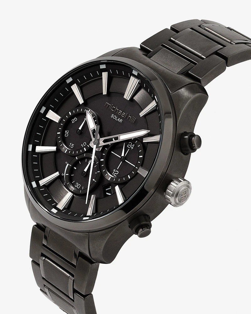 Solar Powered Men's Watch with Tone in Stainless Steel