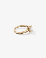 2.00 Carat TW Emerald Cut Laboratory-Grown Diamond Offset East West Engagement Ring in 14kt Yellow Gold