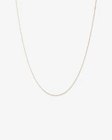 45cm (17") 0.95mm Width Solid Cable Chain In 10kt White Gold