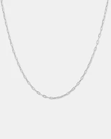 45cm (18”) 2mm-2.5mm Width Hollow Paperclip Chain in 10kt Yellow Gold