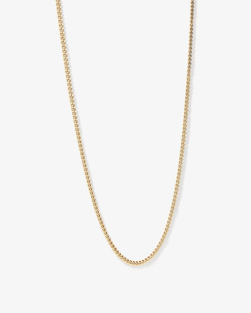 55cm (22") 4.2mm Width Semi Solid Diamond Cut Curb Chain in 10kt Yellow Gold