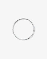 Cubic Zirconia Eternity Oval Bangle in Sterling Silver