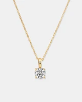 0.50 Carat TW Diamond Solitaire Pendant in 18kt White Gold