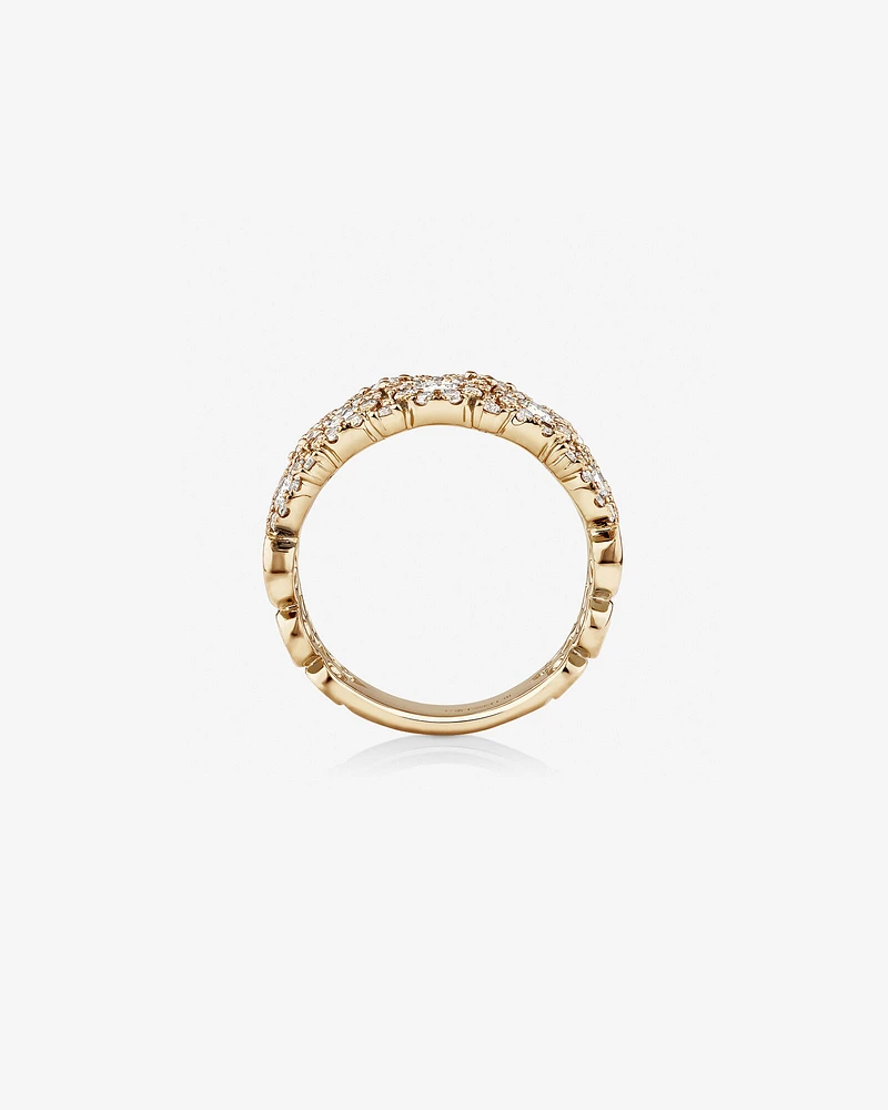 2 Row Bubble Ring with 2.00 Carat TW Diamonds in 14kt White Gold