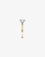 1.00 Carat TW Oval Cut Diamond Solitaire Engagement Ring in 14kt Yellow and White Gold