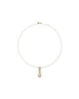 0.17 Carat TW Diamond Knot Pendant in 10kt Yellow Gold