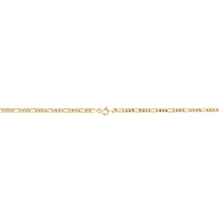 60cm (24") 2.5mm-3mm Width Hollow Figaro Chain in 10kt Yellow Gold
