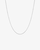 50cm (20") 1.4mm Width Figaro Chain Necklace in Sterling Silver