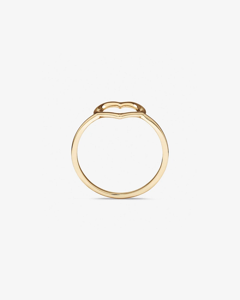 Open Heart Ring 10kt Yellow Gold