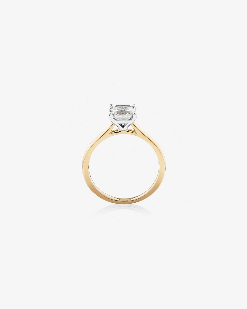 Evermore Certified Solitaire Ring With 1 Carat TW Diamond In 14kt White Gold