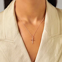 Cross Pendant in 10kt White Gold