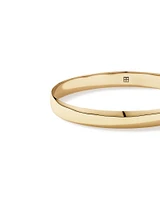 65mm (2.5") 7.3mm Width Solid Round Bangle in 10kt Yellow Gold