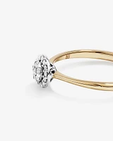 0.10 Carat TW Round Cluster Diamond Promise Ring in 10kt Yellow and White Gold