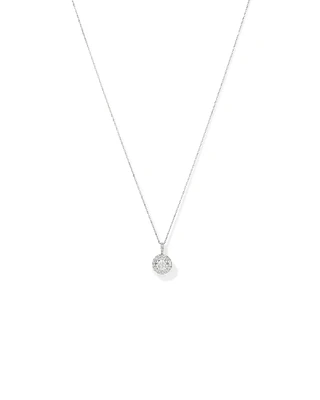 Carat TW Diamond Halo Everlight Pendant in 10kt White Gold